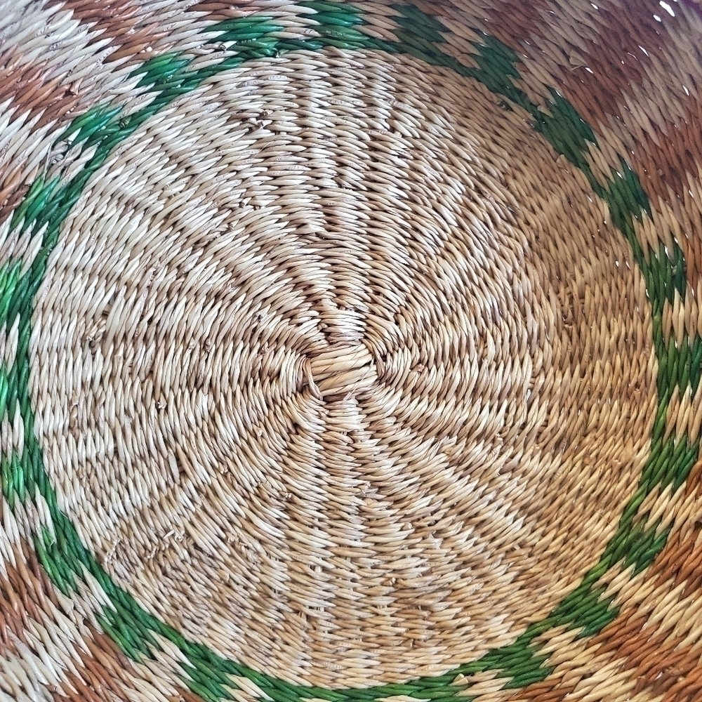 Boho Woven Reed Grass Wall Art Decor Basket - Picture 7 of 7